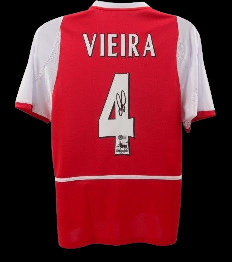 Jersey Patrick Vieira 4 Arsenal 2002 2004 VIEIRA  Autograph Jersey Signed02/04  Patrick Vieira 4  Jersey Arsenal Vieira 4 Arsenal 2002 2004  Season VIEIRA