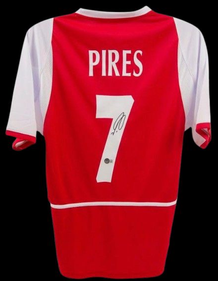 Jersey Robert Pires 7 Arsenal 2002 2004 PIRES  Autograph Jersey Signed  02/04 Robert Pires 7 Jersey Arsenal PIRES 7 Arsenal 2002 2004  Season PIRES