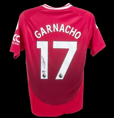 Jersey Garnacho 17  Manchester United 2024 2025 Sign Autograph Jersey Signed 24/25 Man Utd Manchester United  Garnacho 24-25 Autogrograph Autographed Man Utd