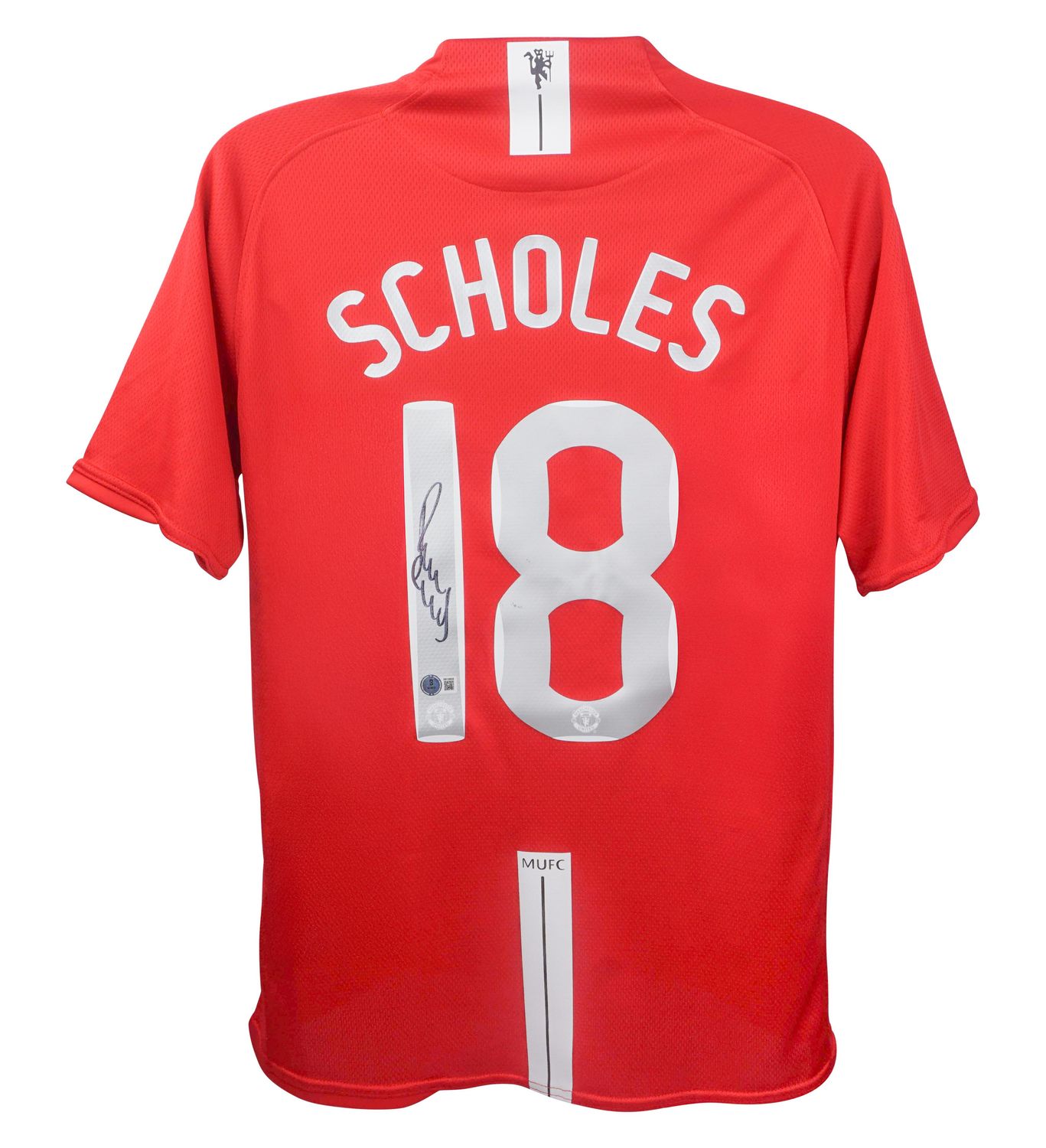Jersey Paul Scholes 18 Manchester United Final Champions  2008 Sign Autograph Jersey Signed Final Champions 2008 Vs Chelsea SCHOLES 18