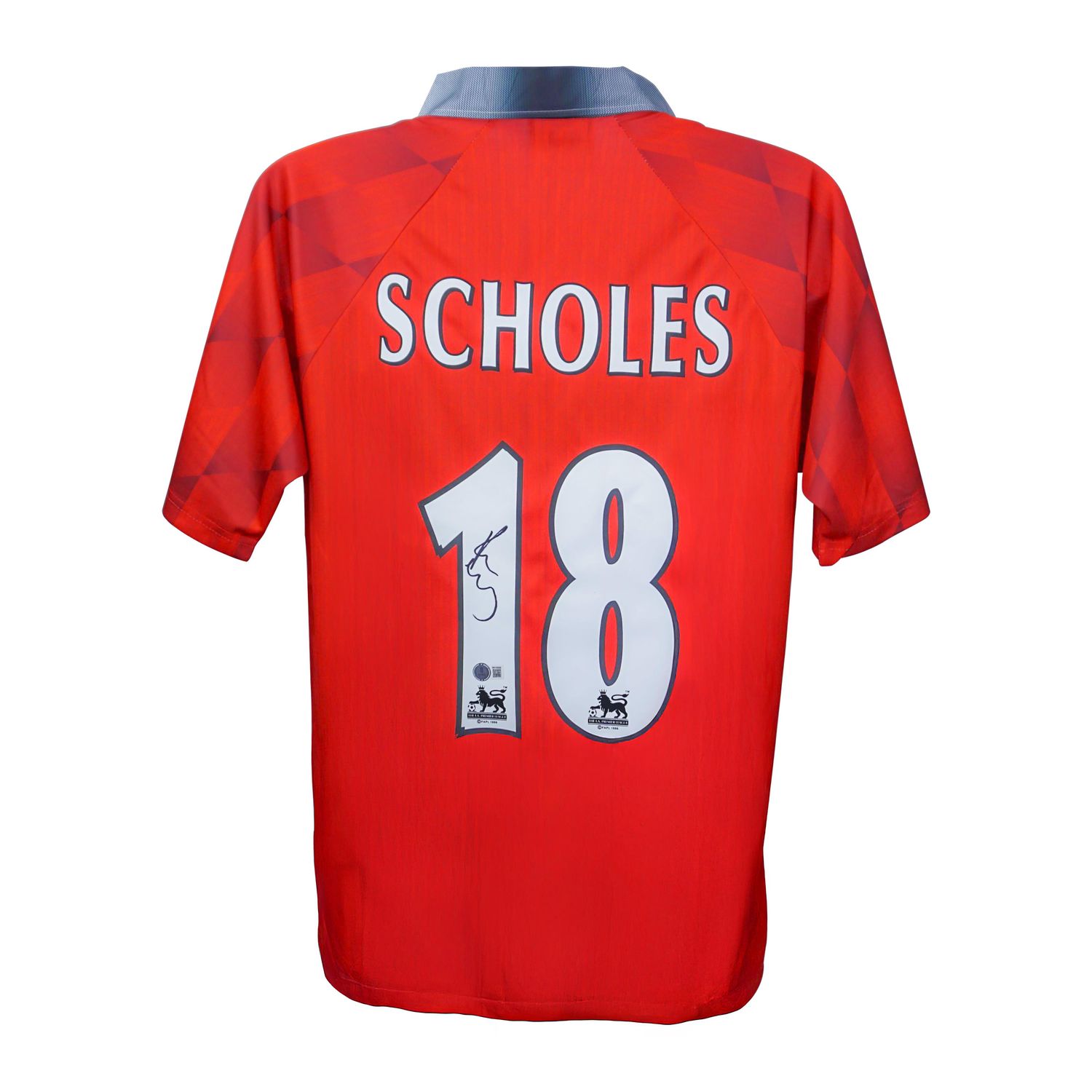 Jersey Paul Scholes 18 Manchester United  1996 1998 Sign Autograph Jersey Signed 96-98 SCHOLES 18 scholes signed autographs