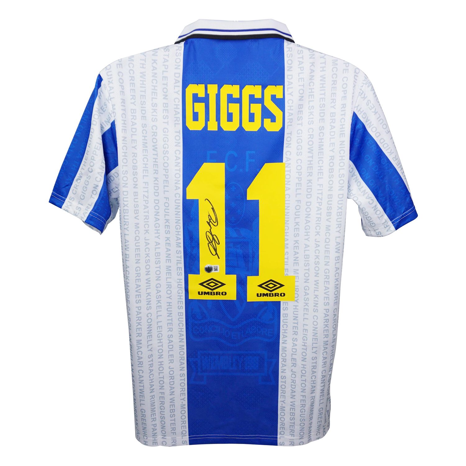 Jersey Ryan Giggs 11 Manchester United 1994 1996  Sign Autograph Jersey Signed 94-96 Season Champions 94/96  GIGGS 11