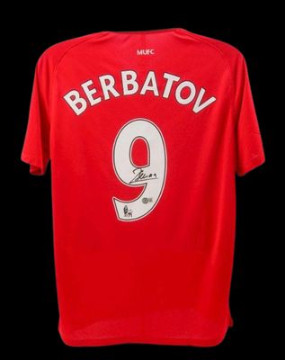 Jersey Dimitar Berbatov Manchester United 2011 2012  Sign Autograph Jersey Signed 11/12 Man Utd Manchester United Dimitar Berbatov Autograph Autographed