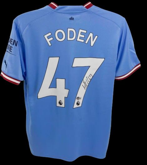 Jersey Foden 47 Manchester City  2024 2025 Sign Autograph Jersey Signed 24/25  Man Utd Foden 47 FODEN Autograph 2024 2025