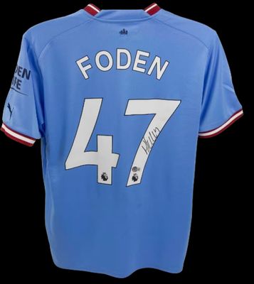 Jersey Foden 47 Manchester City  2024 2025 Sign Autograph Jersey Signed 24/25  Man Utd Foden 47 FODEN Autograph 2024 2025