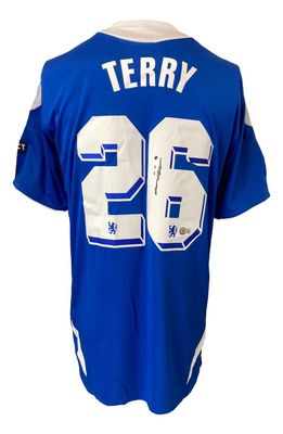 Chelsea-Trikot, Finale München 2012, signiert von Terry Lampard (Nr. 26). Mit Beckett-Hologramm.  Replika-Trikot von Chelsea, signiert von Terry Lampard (Nr. 26).  Echtheitszertifikat: Beckett-Hologramm.  Lieferzeit: 10–20 Tage.