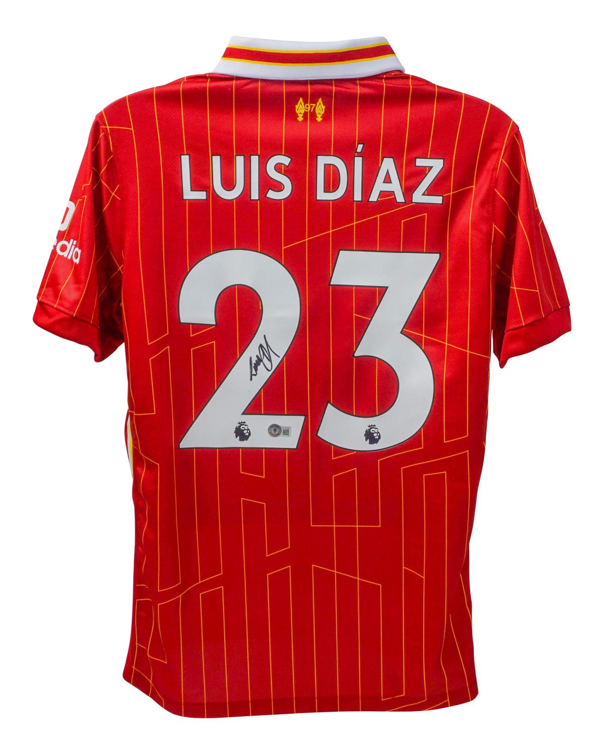 Luis Diaz 23 2024 2025  Liverpool  Jersey Signed DIAZ 23   Autographed Autograph DIAZ Jersey  Beckett Autograph Liverpool 24-25