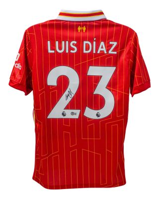 Luis Diaz 23 2024 2025  Liverpool  Jersey Signed DIAZ 23   Autographed Autograph DIAZ Jersey  Beckett Autograph Liverpool 24-25