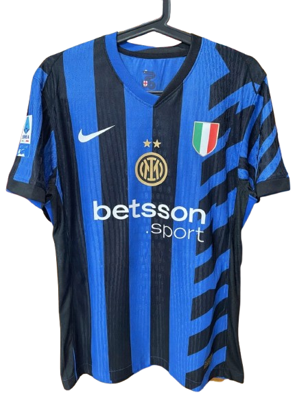 Inter Home Jersey 2024 2025  Jersey Match Worn  Replica Worn Issue 24/25 Inter VERSION WORN ISSUE