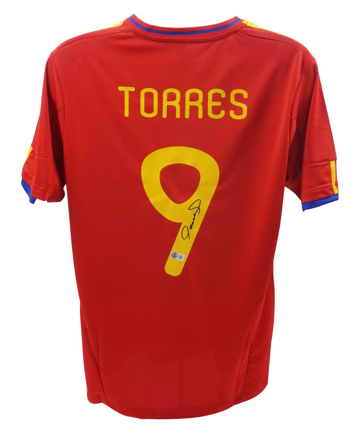 Jersey Fernado Torres 9 Spain Final World Cup 2010 Autograph Jersey Signed Autographed TORRES 9 Beckett Authentication Spain  Final World Cup 2010