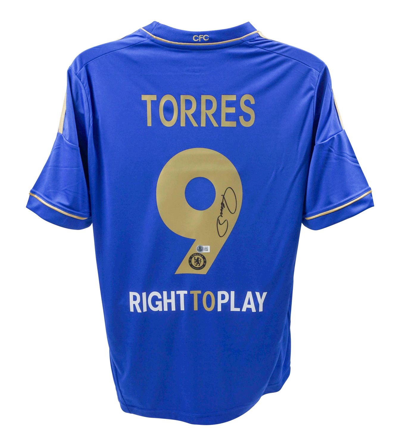 Jersey Fernando Torres 9 Chelsea 2012 2013 Autograph Jersey Signed Autographed TORRES 9 Beckett Authentication Chelsea 12/13
