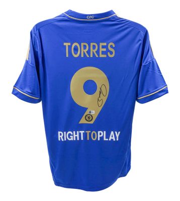 Maglia di Fernando Torres numero 9 del Chelsea, stagione 2012/2013, autografata. Maglia firmata TORRES 9 con autenticazione Beckett. Chelsea 12/13  Replica della maglia del Chelsea autografata TORRES 9, stagione 2012/2013  Autenticazione: Ologramma B