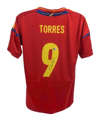 Camiseta de Fernando Torres 9 España Euro 2012 Autografiada. Autenticación Beckett España 2012  Réplica de la camiseta de España firmada y autografiada. Autenticación Beckett Hologram España 2012  Tiempo de entrega estimado: 10-20 días.
