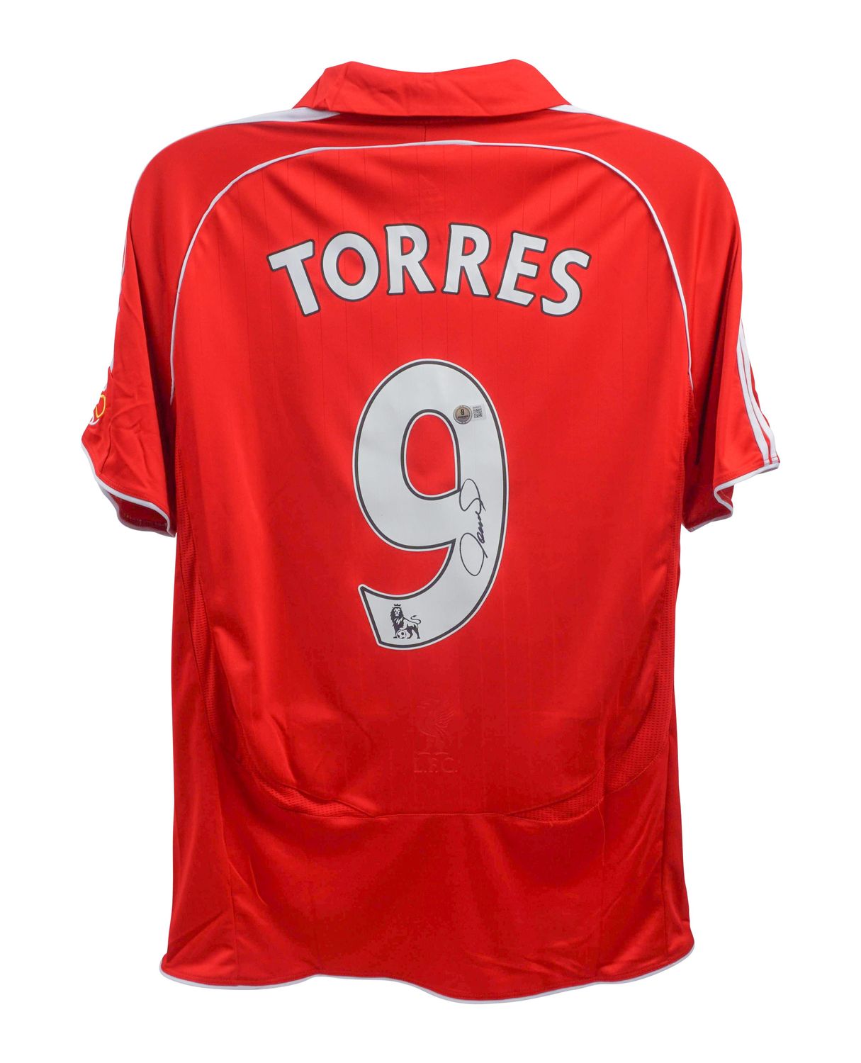 Jersey Fernado Torres 9 Liverpool 2007 2008 Autograph Jersey Signed Autographed TORRES 9 Beckett Authentication Liverpool 07/08