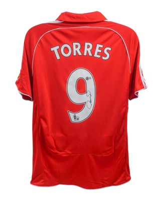 Jersey Fernado Torres 9 Liverpool 2007 2008 Autograph Jersey Signed Autographed TORRES 9 Beckett Authentication Liverpool 07/08