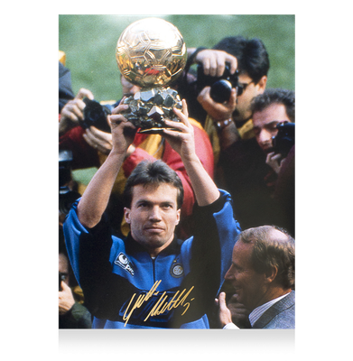 Inter Lothar Matthäus Autogramm, Inter Foto Autogramm, Signiertes Icons Autogramm, MATTHAUS Ballon D Or 90 ICONS Lothar Matthäus  Inter Foto Autogramm, Signiertes Icons Autogramm, MATTHAUS Ballon D Or 90 ICONS Lothar Matthäus  Inter Foto Autogramm, S