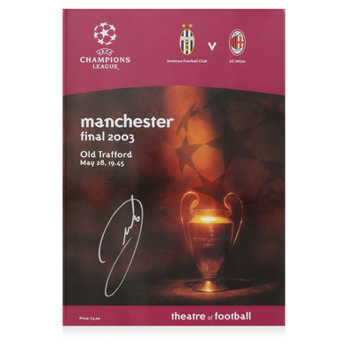 Andrea Pirlo, Finale 2003, Manchester gegen Juventus, Doppelsignatur, UEFA Champions League Finale 2003, Programmheft ICONS, Autogramm, Pirlo, Andrea Milan, Autogramm, Handsigniertes Programmheft  Programmheft Finale 2003, PIRLO, AC MILAN, 24/25  Aut