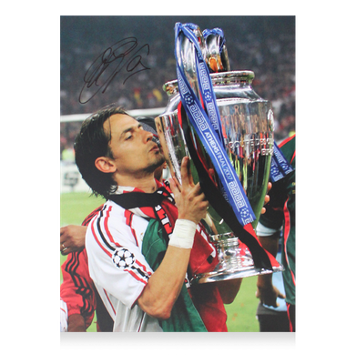 Filippo Inzaghi  Photo  Ac Milan Autographed Autograph Signed Ac Milan Final Champions 2007 Photo  Milan INZAGHI  Signed Photo  Ac Milan UCL 07 ICONS Filippo Inzaghi 9