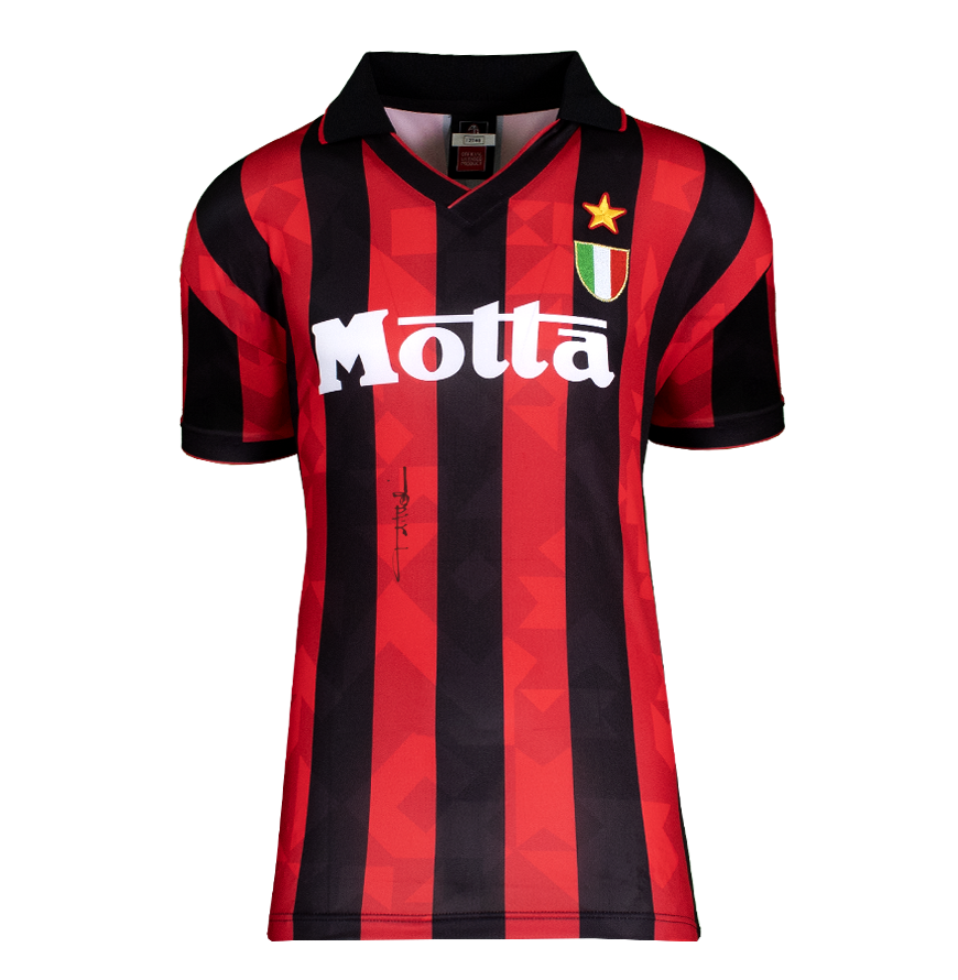 Paolo Maldini Jersey Ac Milan Autographed Autograph Signed Ac Milan 1994 Jersey Ac Milan MALDINI   Signed Ac Milan 94 Home Shirt ICONS Maldini 3 Retro