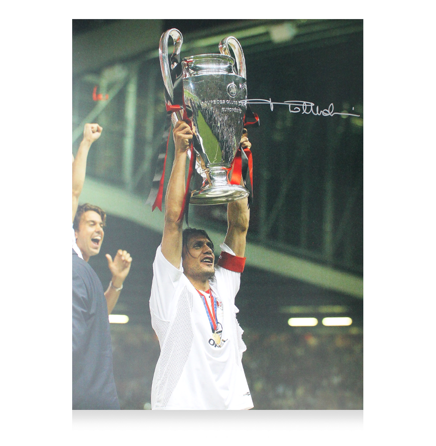 Paolo Maldini Photo Ac Milan Autographed Autograph Signed Ac Milan 2003 Final Champions Manchester  Photo  Ac Milan MALDINI   Signed Photo Vs Juventus Final ICONS Maldini 3 Retro