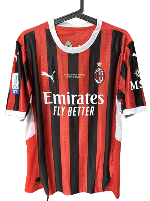 AC Milan SuperCup Italy 2025 Riyadh Derby vs Inter  Match Worn Version Supercup Italy jERSEY Version Replica VERSION WORN ISSUE Jersey Shirt Season Vs Inter
