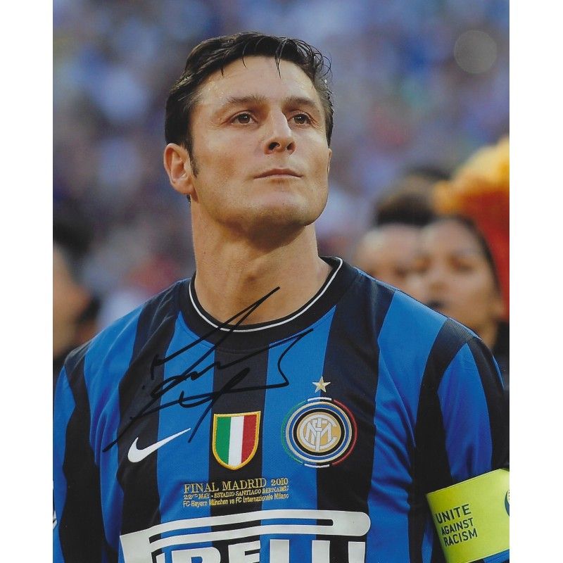 Inter Javier Zanetti Inter Photo Signed Autograph Autographed  Inter Photo Autographed Signed Icons Autographed Zanetti Inter   SC