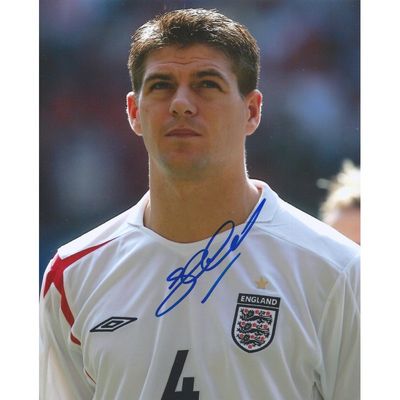 Inglaterra Steven Gerrard Foto Autografada Autografada Inglaterra Foto Autografada Assinada Autografada Inglaterra Steven Gerrard GERRARD SC