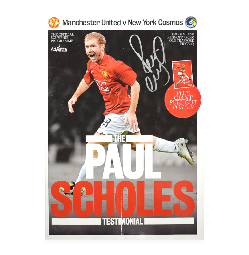 Paul Scholes Autograph  Autographed Autograph Signed Man Utd Paul Scholes Paul Scholes Paul Scholes Man Utd Testimonial Programme