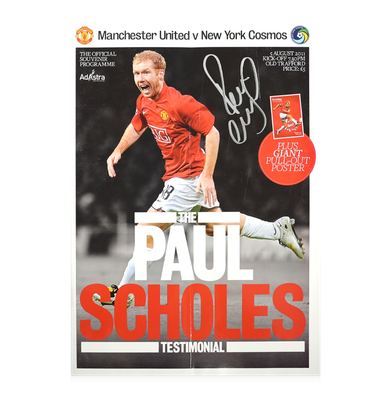 Autografo di Paul Scholes Autografo Autografo Firmato Man Utd Paul Scholes Paul Scholes Paul Scholes Programma Testimonianze Man Utd