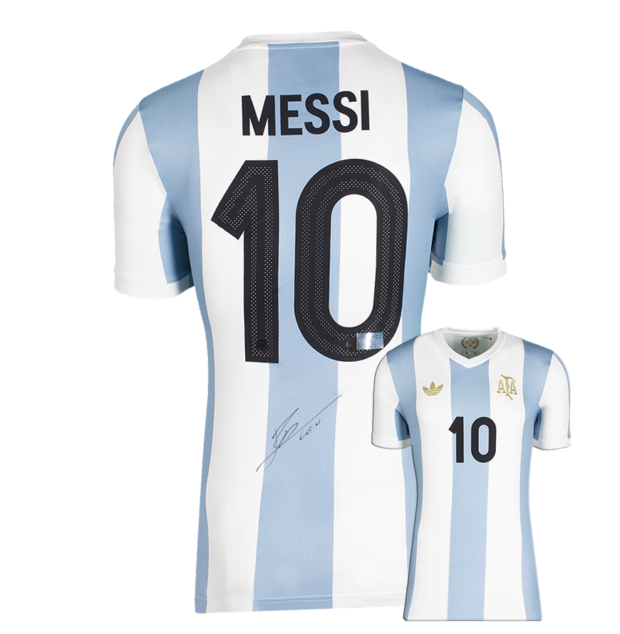 Lionel Messi  Jersey Argentina Autographed Autograph Signed Argentina  Jersey Lionel Messi Argentina 2024-25 Jersey LIMITED EDITION ANNIVERSARY Home Shirt ICONS Messi Signed Autograph Autographed