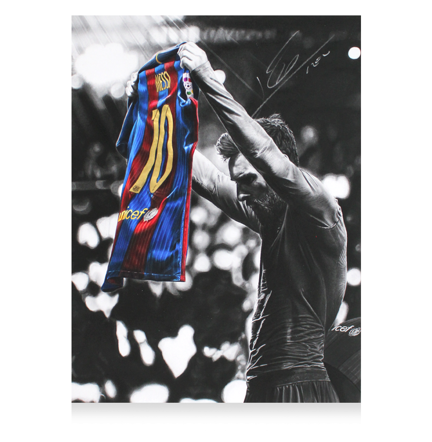 Lionel Messi   Barcelona Autographed Autograph Signed Barcelona Lionel Messi Barcelona  Lionel Messi Lionel Messi Artwork: FC Barcelona Icon Messi Signed Autograph Autographed