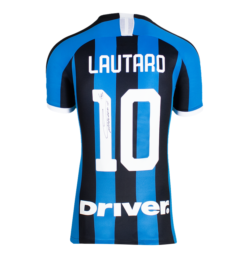 Lautaro Martinez Jersey Inter 19/20 Autographed Autograph Signed Inter  Jersey Lautaro Martinez Inter Milan 2019 2020  Home Shirt Inter  Signed Autograph Autographed