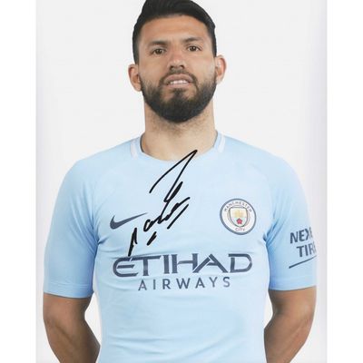Aguero Man City Foto Autografiada Autografiada MAN CITY Foto Autografiada Firmada AGUERO Autografiada Aguero