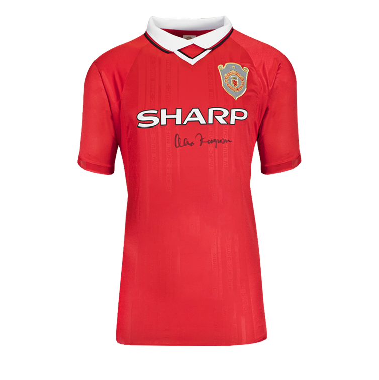 Sir Alex Ferguson Sir Alex Ferguson Man Utd 1999 UCL Shirt  Signed Autograph Sir Alex Ferguson Man UtdSir Alex Ferguson Man Utd 1999 Shirt UEFA Champions League Signed Autograph Autographed Manchester
