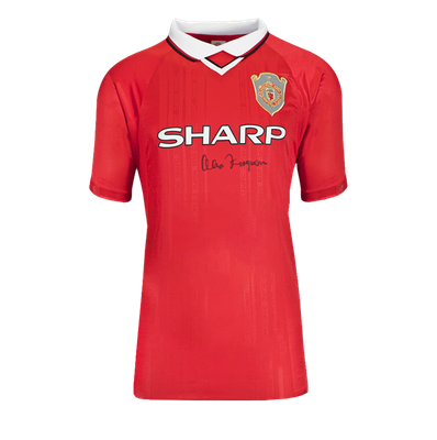 Sir Alex Ferguson Sir Alex Ferguson Man Utd 1999 UCL Shirt  Signed Autograph Sir Alex Ferguson Man UtdSir Alex Ferguson Man Utd 1999 Shirt UEFA Champions League Signed Autograph Autographed Manchester