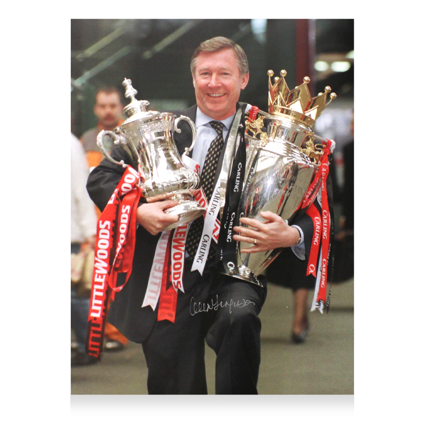 Sir Alex Ferguson Sir Alex Ferguson Sir Alex Ferguson Photo: 1996 Double Winner Signed Autograph Sir Alex Ferguson Man Utd Autograph Football Autographed Autograph Signed FERGUSON   1996