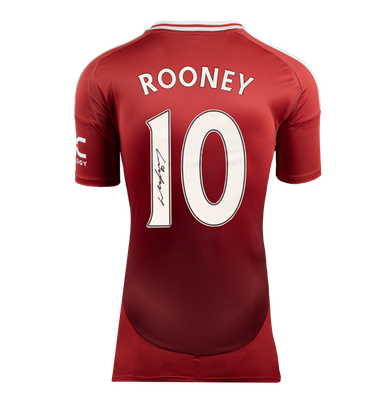Maglia Wayne Rooney Ac Manchester United 24/25 Autografata Autografata Man Utd 2024 2025 Maglia ROONEY Autografata Maglietta ICONE