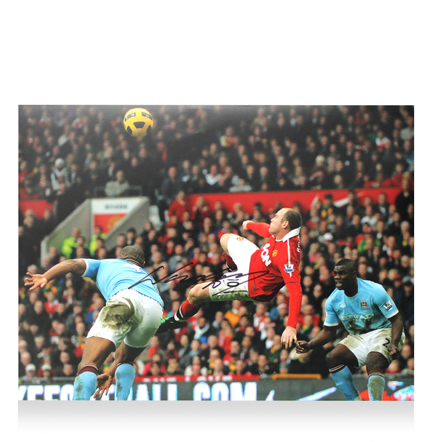 Wayne Rooney Photo Ac Manchester United  Autographed Autograph Signed Man Utd Photo ROONEY Signed Photo ICONS