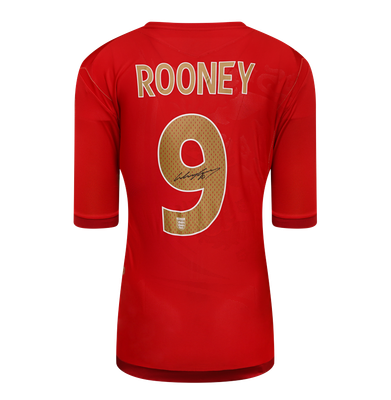 Camisola de Wayne Rooney Wayne Rooney Camisola Inglaterra 2004 2006  Autografada Autógrafo Assinado Camisola Inglaterra ROONEY Camisola Assinada ICONS