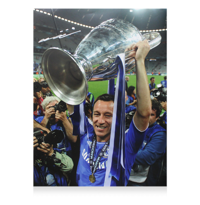 Fotografia autografada de John Terry no Chelsea. Autógrafo assinado. Foto de CHELSEA. TERRY JOHN. Foto assinada. ÍCONES.