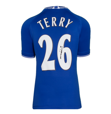 Maglia del Chelsea 2000 di John Terry, autografata dal Chelsea, autografata, firmata dal Chelsea, ICONE autografate da TERRY JOHN del Chelsea.