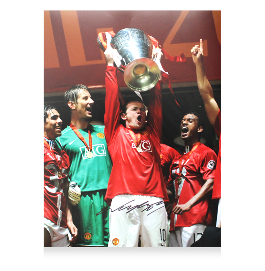 Wayne Rooney Photo Ac Manchester United  Autographed Autograph Signed Man Utd Photo ROONEY Signed Photo ICONS