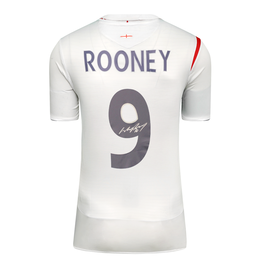 Wayne Rooney  Jersey Wayne Rooney England 2005-07 Shirt Autographed Autograph Signed England Jersey ROONEY  Signed  Shirt ICONS