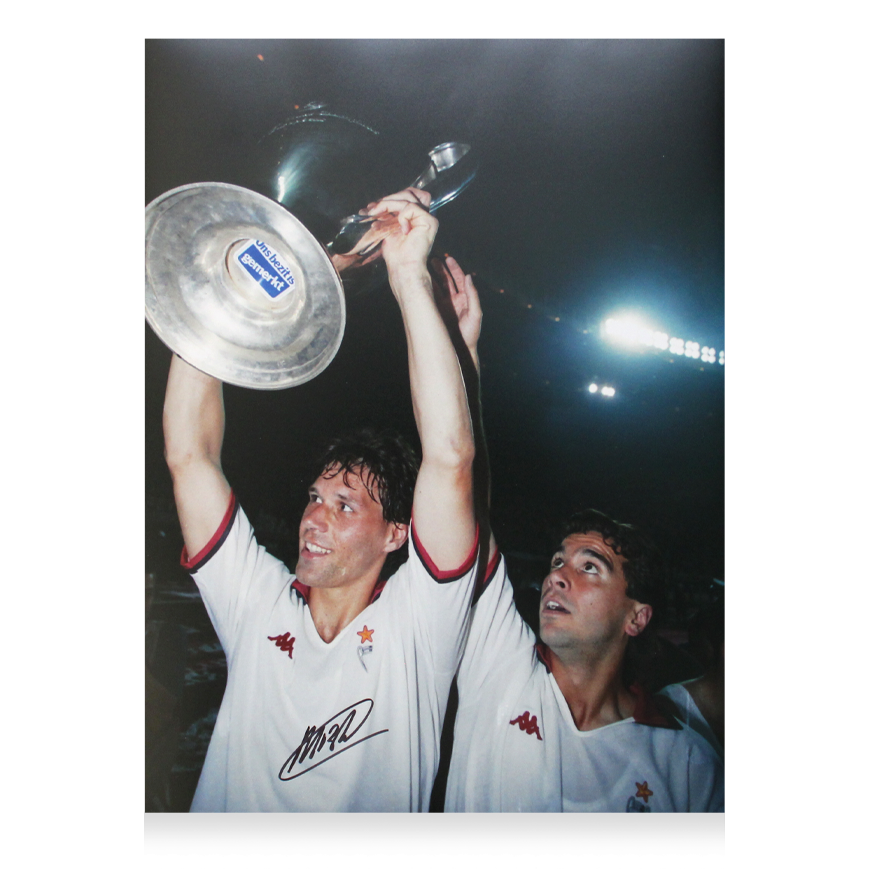 Marco van Basten Photo Autographed Autograph Signed Photo Signed Autographed Autograph Marco van Basten  ICONS