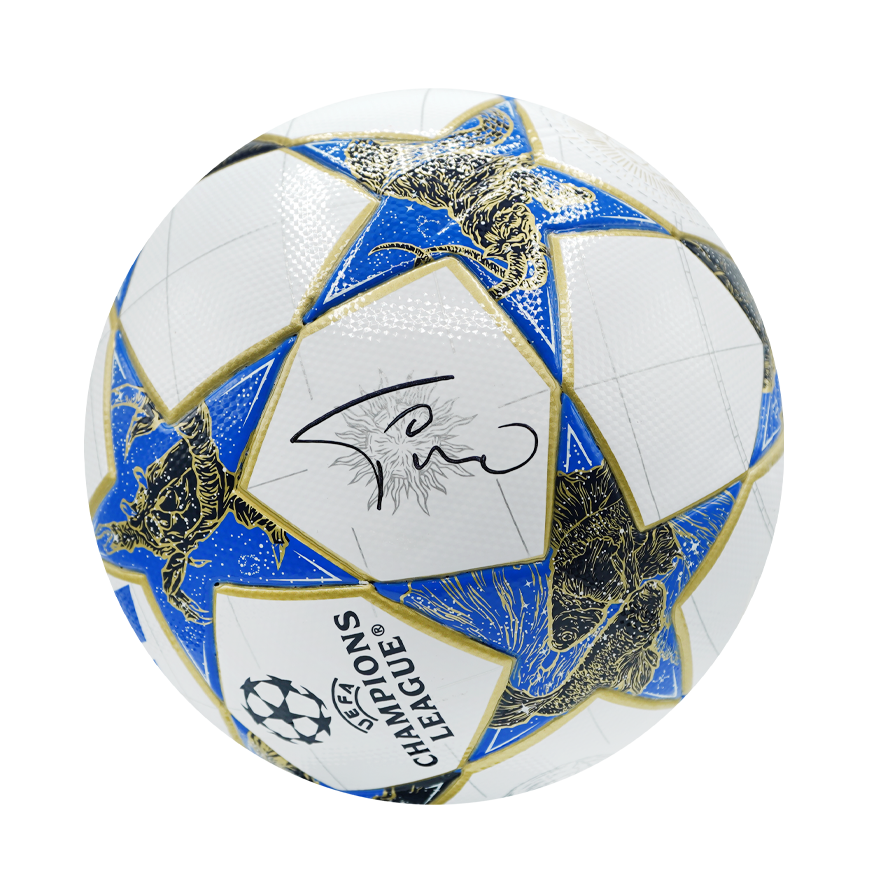 Faustino Asprilla Ball Uefa UCL Autographed Autograph Signed Ball Champions League Ball  Autograph Autographed Signed Ball  ICONS ASPRILLA