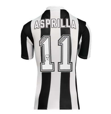 Faustino Asprilla Newcastle United 1996 Maglia Autografata Autografata Maglia Newcastle Asprilla 96 Premier League Maglia Autografata Autografata Maglietta Autografata ICONE