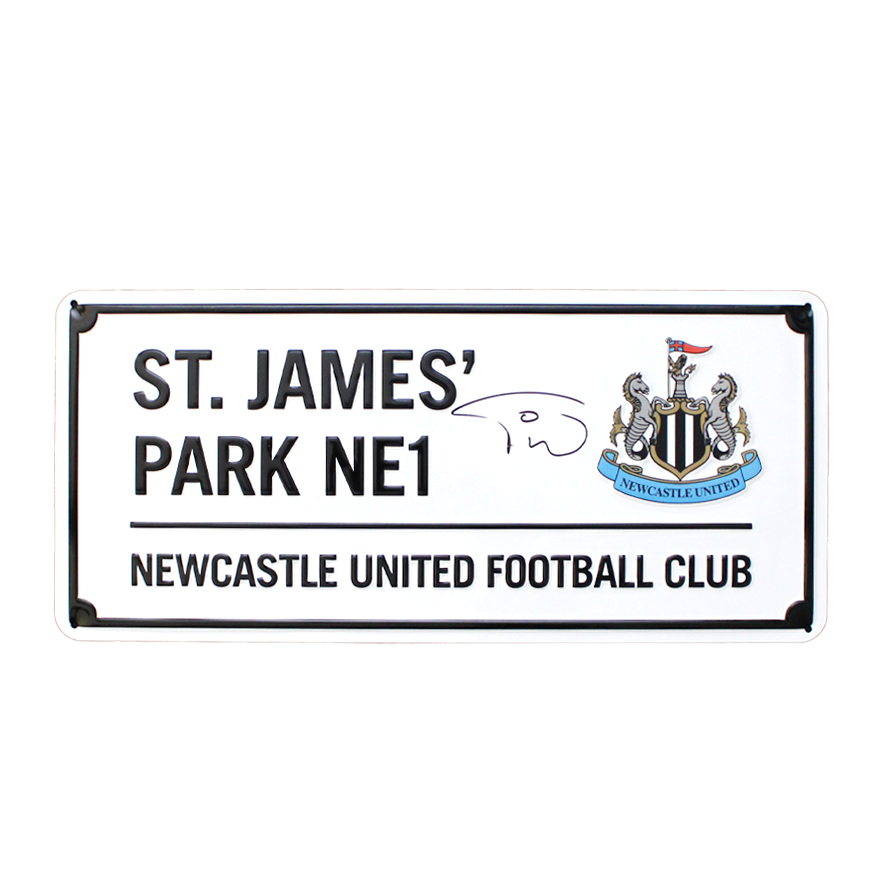 Faustino Asprilla Faustino Asprilla St James' Park Road Sign Autographed Autograph Signed Sign   Autograph Autographed Signed  Road Sign ICONS ASPRILLA