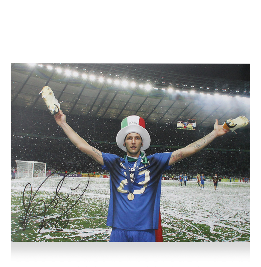 Marco Materazzi Italy Photo Autographed Autograph Signed Marco Materazzi Italy Autograph Materazzi Photo ICONS