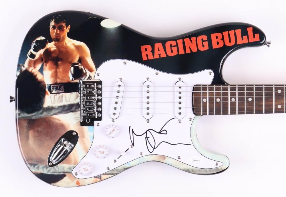 Robert De Niro Guitar Signed Autograph Autographed  DE NIRO Guitar Autographed Signed Autographed De Niro Robert JSA Robert De Niro Signed "Raging Bull" 38" Electric Guitar