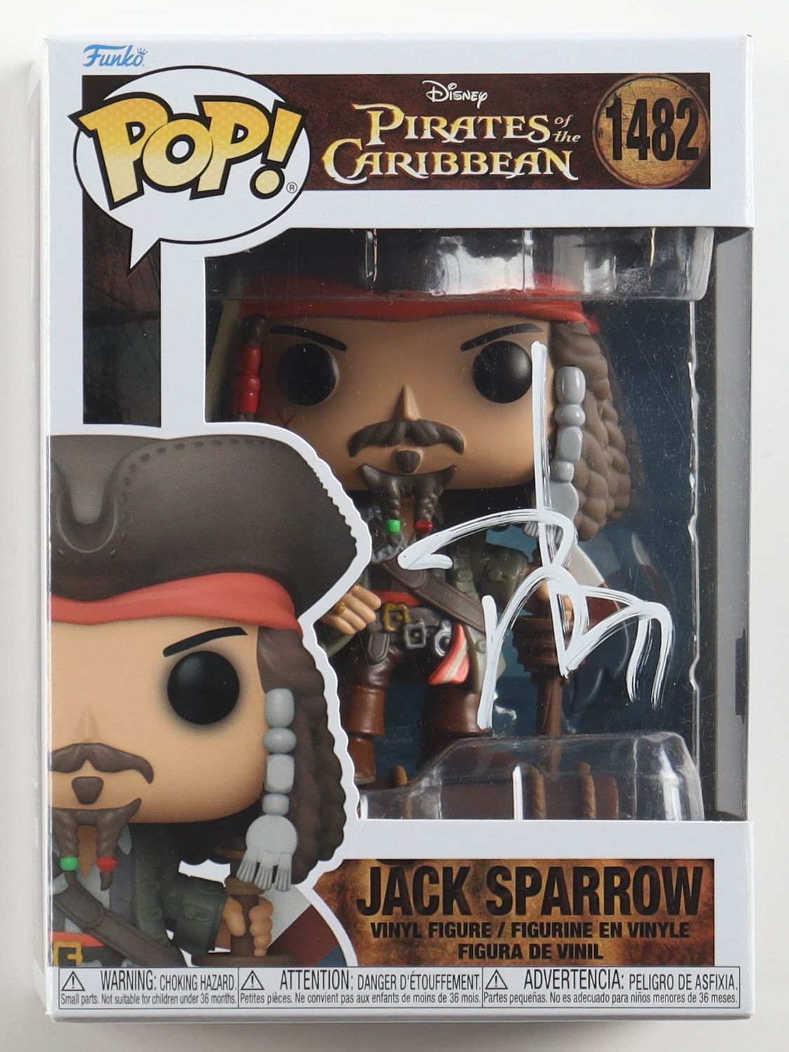 Johnny Depp Autograph Signed Pirates of the Caribbean 1482 Jack Sparrow Funko Pop Autograph Autographed  DEPP Autographed Signed Autographed Deep Johnny Funk Pop Vinyl Signed